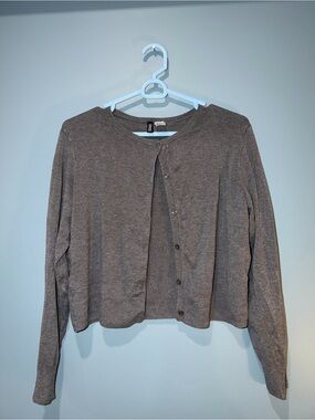 H&M Charcoal Gray Button-Front Cardigan